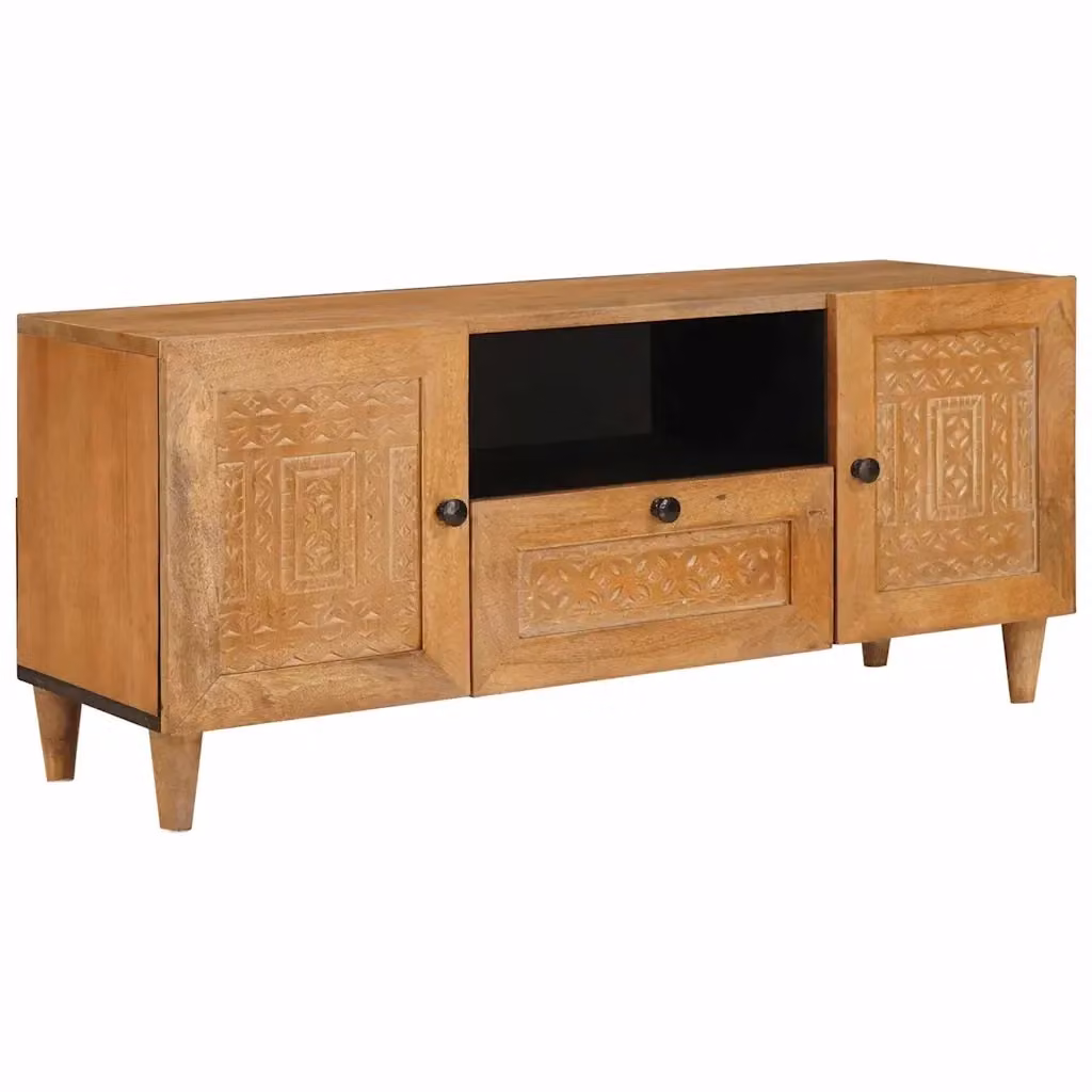 Mobile porta TV moderno DESIGN IN in legno multistrato color mango, L 105 x P 33 x H 46 cm – 2