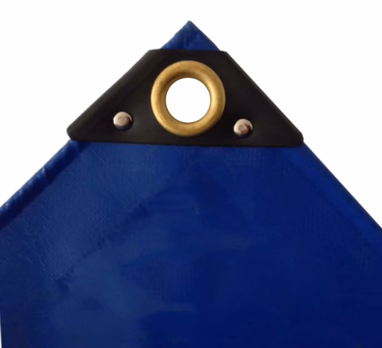 Telo PVC 650g/m², telo impermeabile, telo copertura blu, resistente, 4x6 m (24m²)