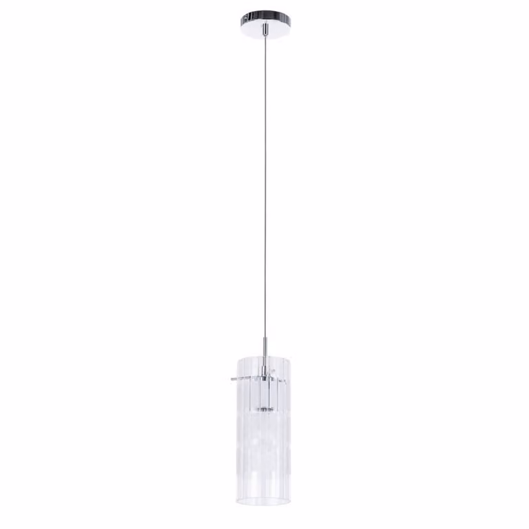 Lampada a sospensione Max cromata 1xE27x60W in vetro, dimensioni: 120x10x10 cm, IP20, Italux