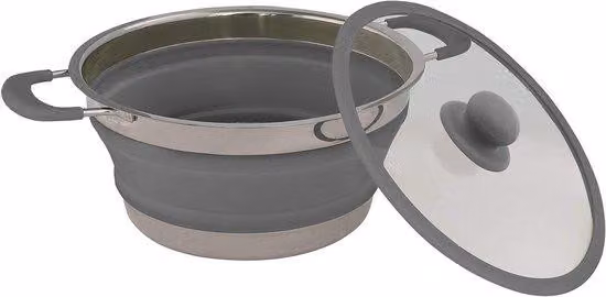 Coperchio ribaltabile in silicone per pentola da 35 litri, grigio