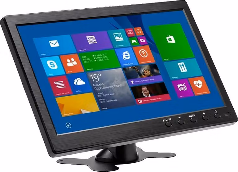 Monitor per auto, 10,1 pollici, ingresso HDMI e VGA, spina UE
