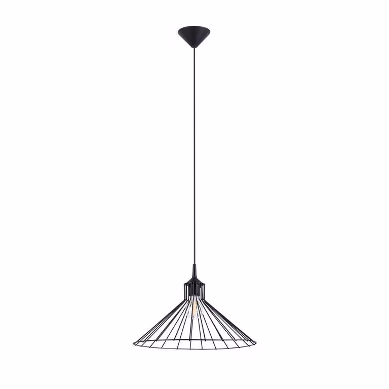 Lampada a sospensione EDA 1xE27 15W acciaio 86x40x40cm Sollux Lighting