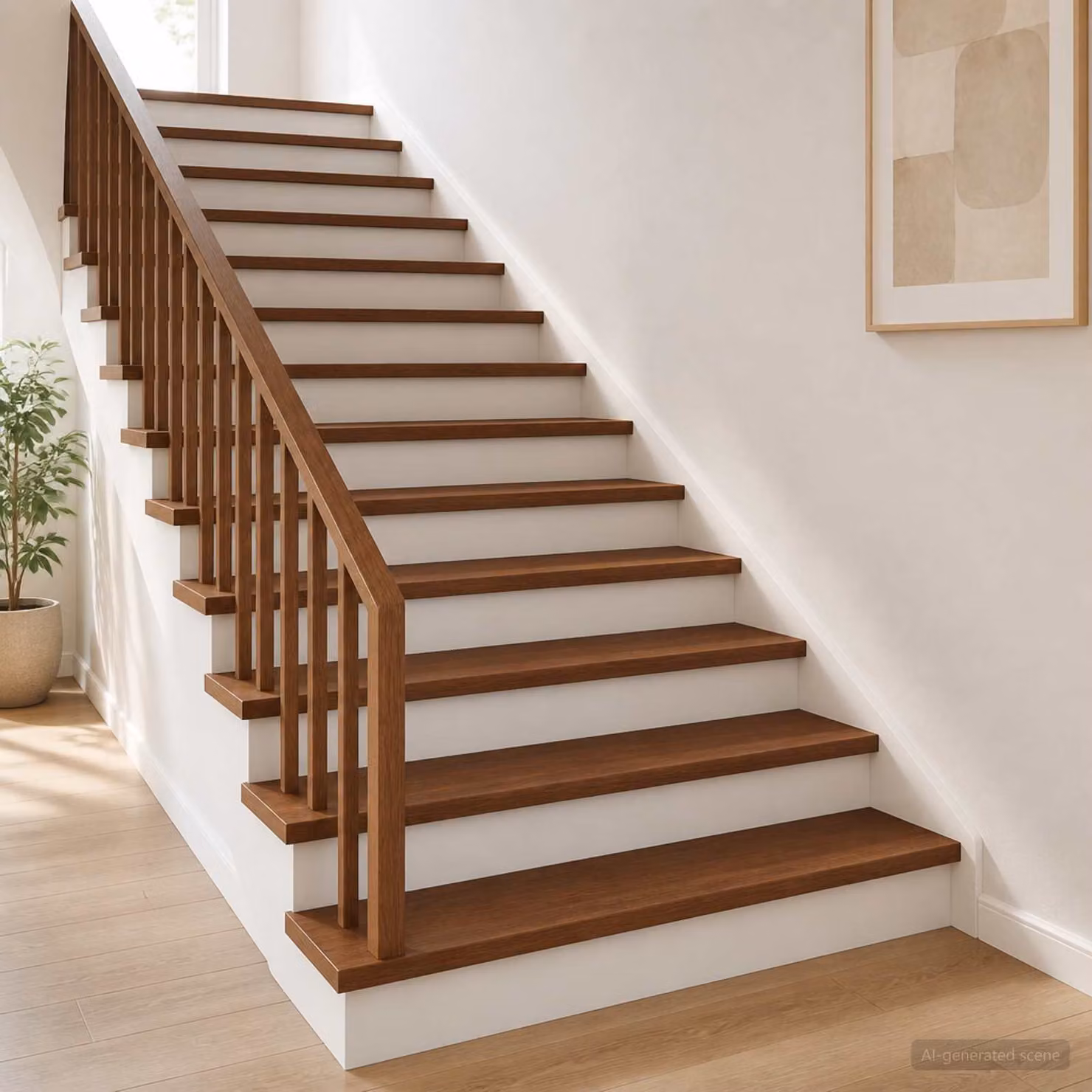 vidaXL Gradini per Scale 12 pz 100 x 30 x 2 cm Marrone Scuro