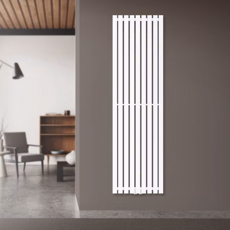 Radiatore a pannello LuxeBath, monostrato, 480x1600 mm, bianco, con attacco centrale, senza elemento riscaldante