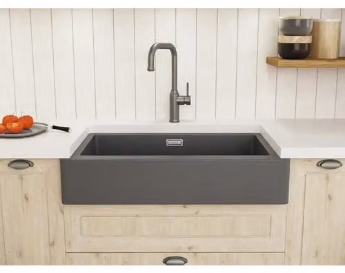 Lavello da cucina in stile rustico Blanco VINTERA XL 9-UF 89,6 x 51 cm grigio vulcano 526800
