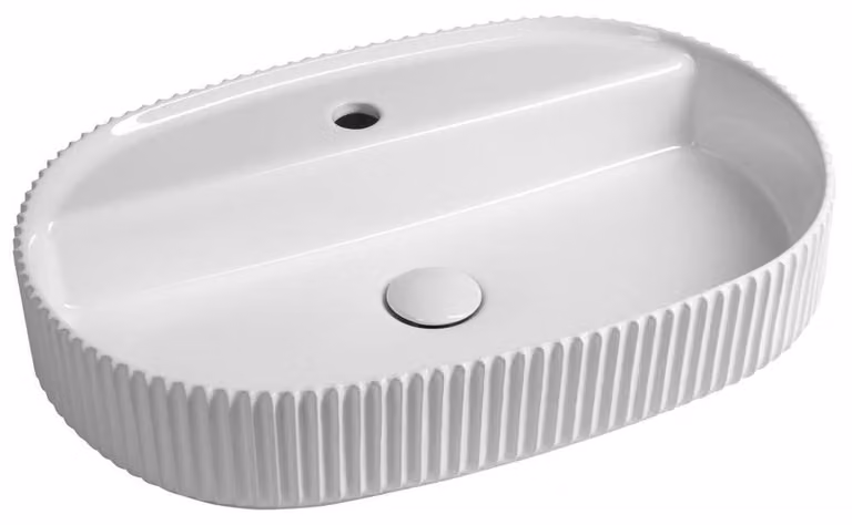 SINTESI Lavabo da appoggio 60x40cm, bianco