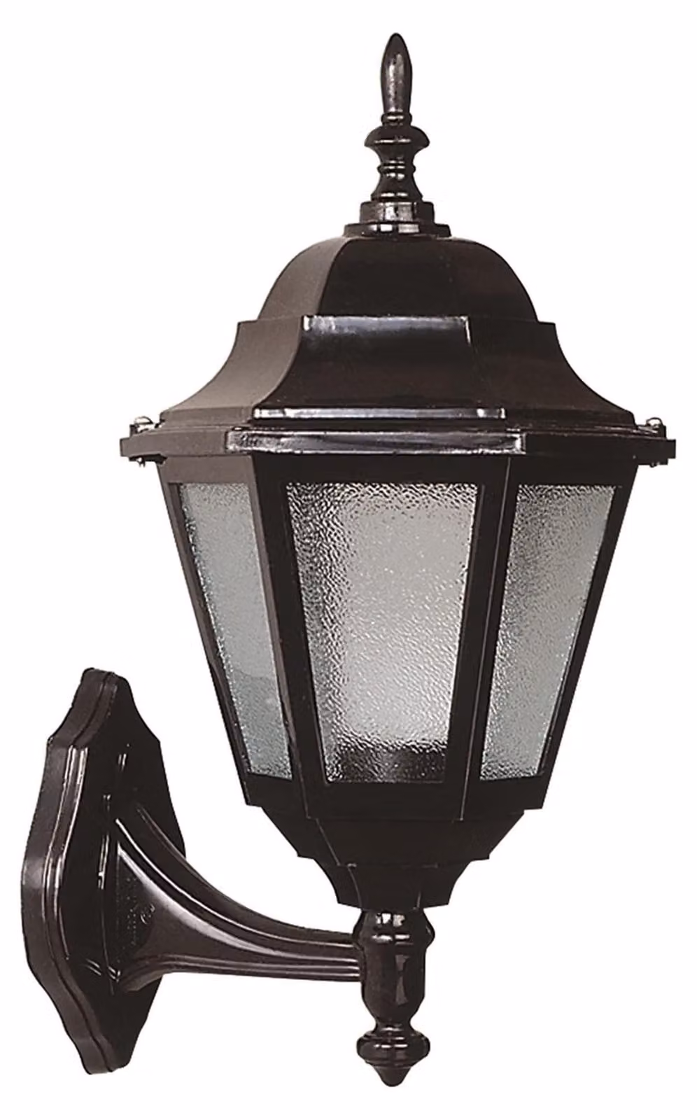Lampada da parete per esterni, in ABS, colore nero, dimensioni 28x23x42 cm, potenza massima 60 W