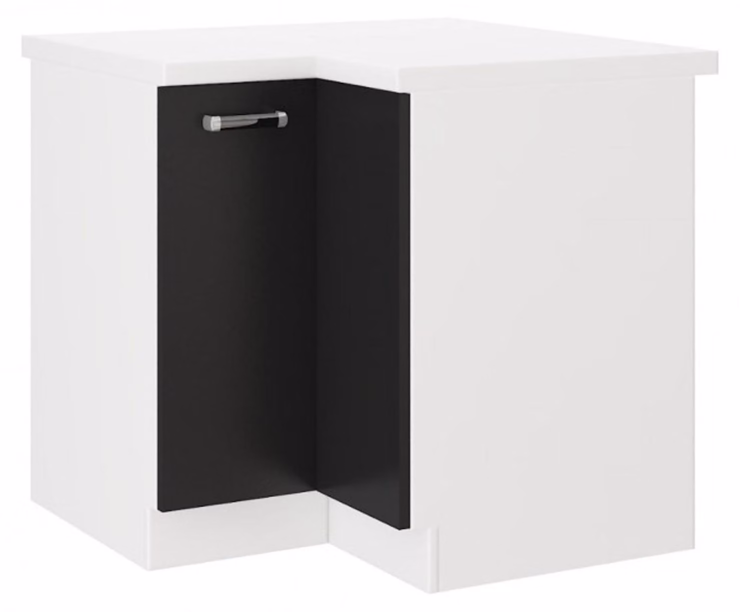 Mobile base angolare da cucina 89x89 cm per il modello «Omega 240 Nero + Bianco»