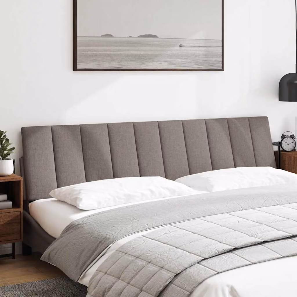 vidaXL Cuscino Testiera Hanko Tortora 200 cm in Tessuto