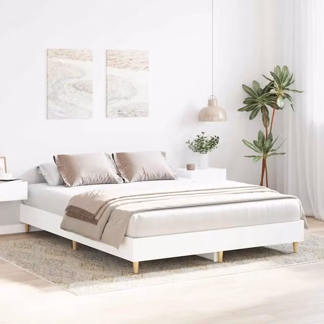 Struttura del letto 2 pz Bianco 152 x 203 cm 3402867
