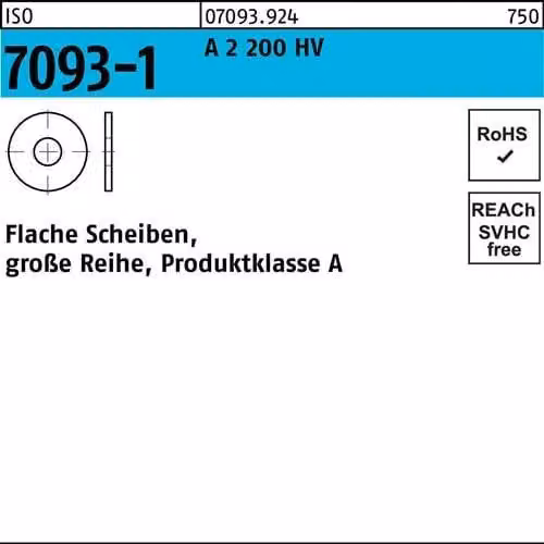 Dischi Reyher ISO 7093 -1 A 2 200 HV 24 A 2 070939240240000 (25 pezzi)