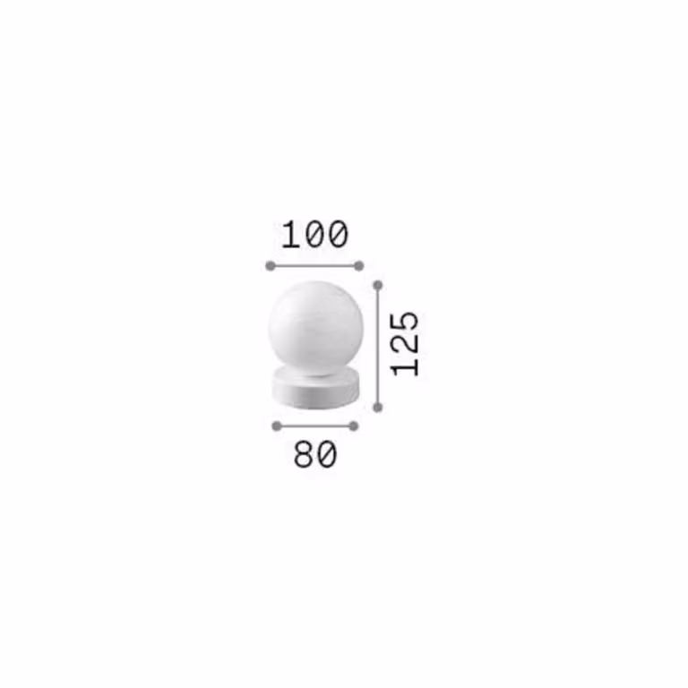 ideal lux Lampada da tavolo Carta, Bianco / Opale, Soggiorno / Sala da pranzo, Plastica, Moderno, Lampada da tavolo