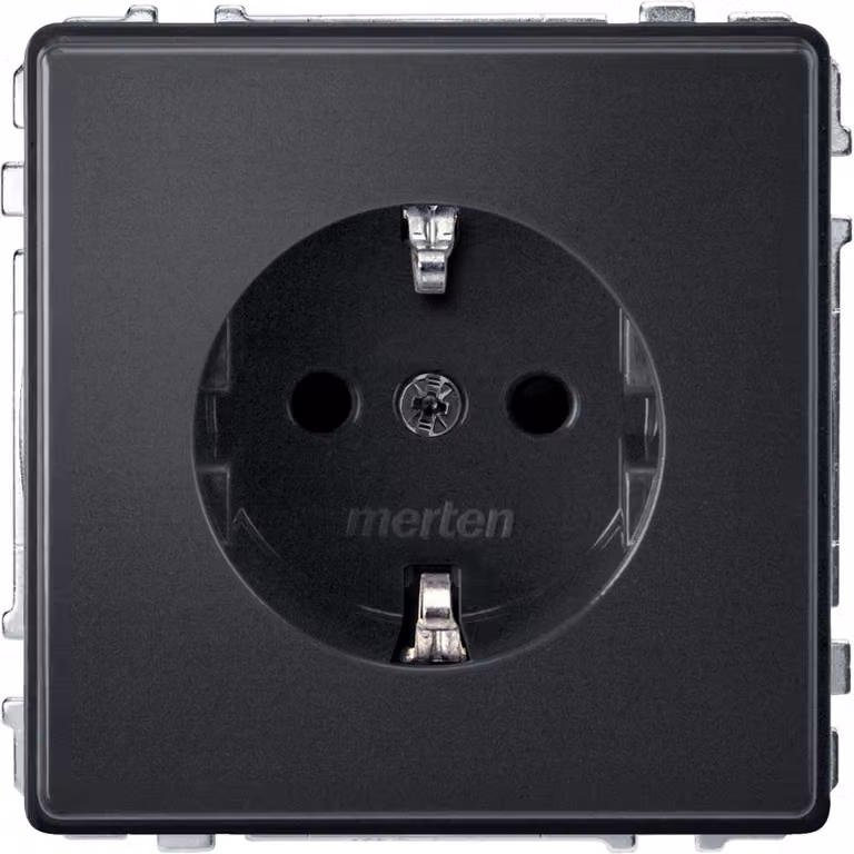 Presa SCHUKO, protezione contro le scosse elettriche potenziata, morsetti a innesto, antracite, AQUADESIGN