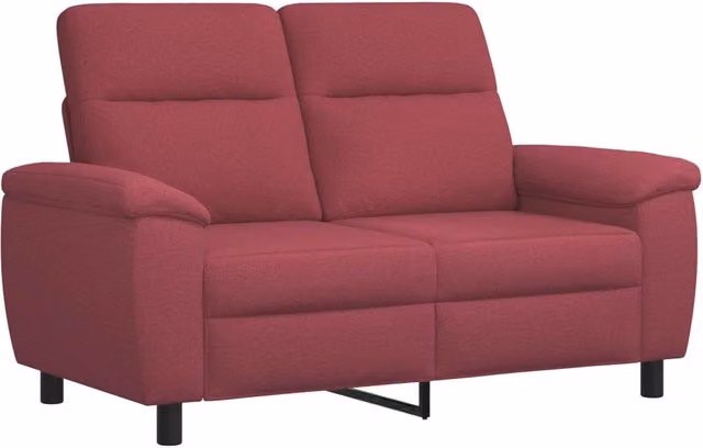 Divano moderno vidaXL in tessuto rosso con struttura in metallo L: 158 cm, P: 90 cm, H: 95 cm