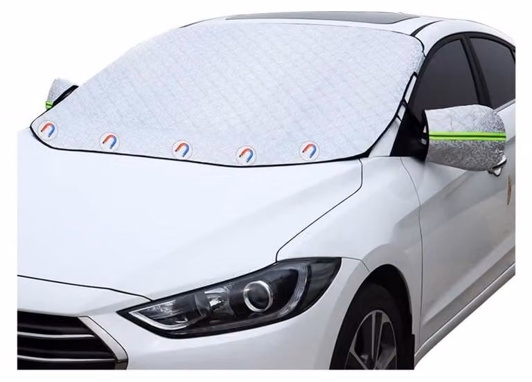 Copertura parasole per parabrezza auto, protezione invernale contro il gelo, dimensioni 120 x 180 cm, realizzata in tessuto non tessuto, con magneti