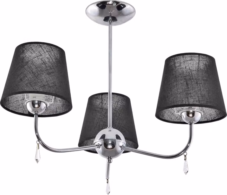 BRIGIT NEGRO 11-242 Lampada a sospensione cromata