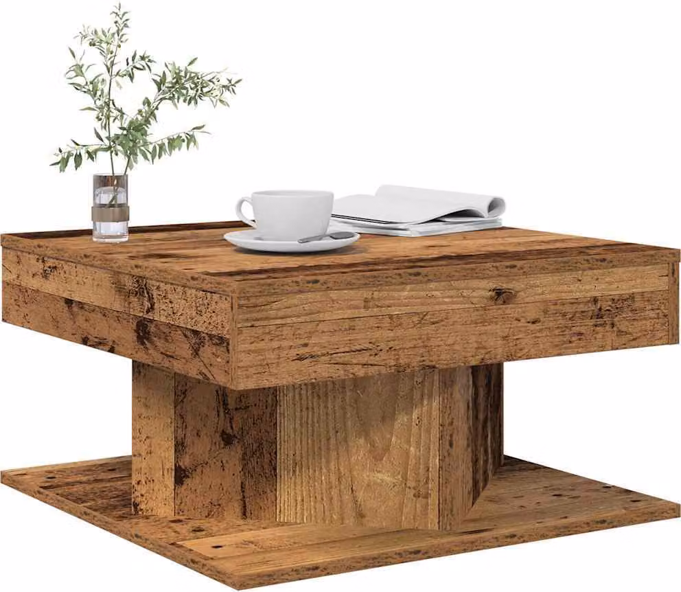 Maison Exclusive - Tavolino effetto legno antico 55x55x30 cm Materiale ligneo