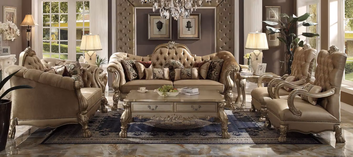 Sofagarnitur 3+2+1 Sitzer Set Sofa Polster Couchen Couch Luxus Chesterfield