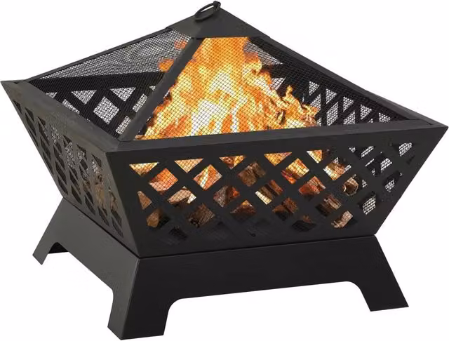 Braciere con Attizzatoio DESIGN IN CFW7558528 in Acciaio Nero Diametro: 64 cm – 1