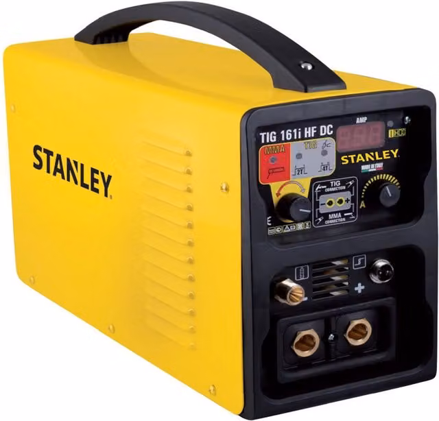Saldatrice a TIG Inverter Stanley TIG161 i Hf-Dc Gialla
