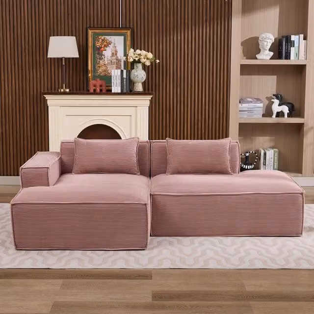 Divano 2 Posti con Cuscini ¨C MINIMAL ¨C Tessuto, 235 cm