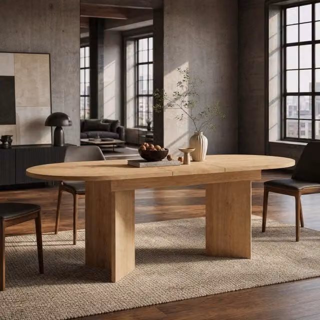 Tavolo da pranzo allungabile 160x80x75;5 cm; rovere