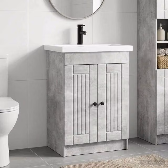 Set di mobili per il bagno Grigio Cemento 78,5 x 37,5 x 81 cm 3404197