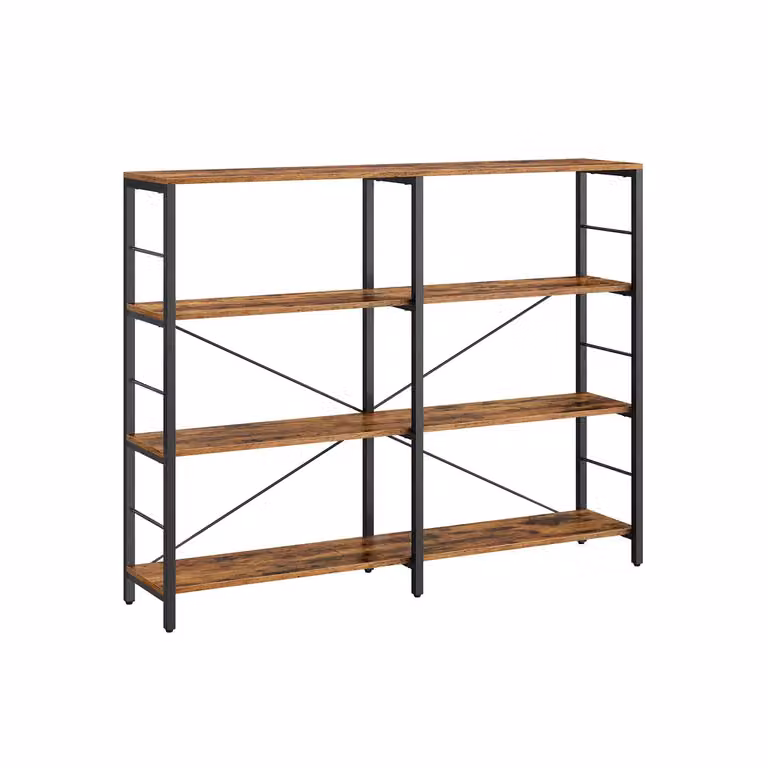 Scaffale Portaoggetti a 6 Ripiani Nero | VASAGLE, 4 Livelli (109,4H cm)