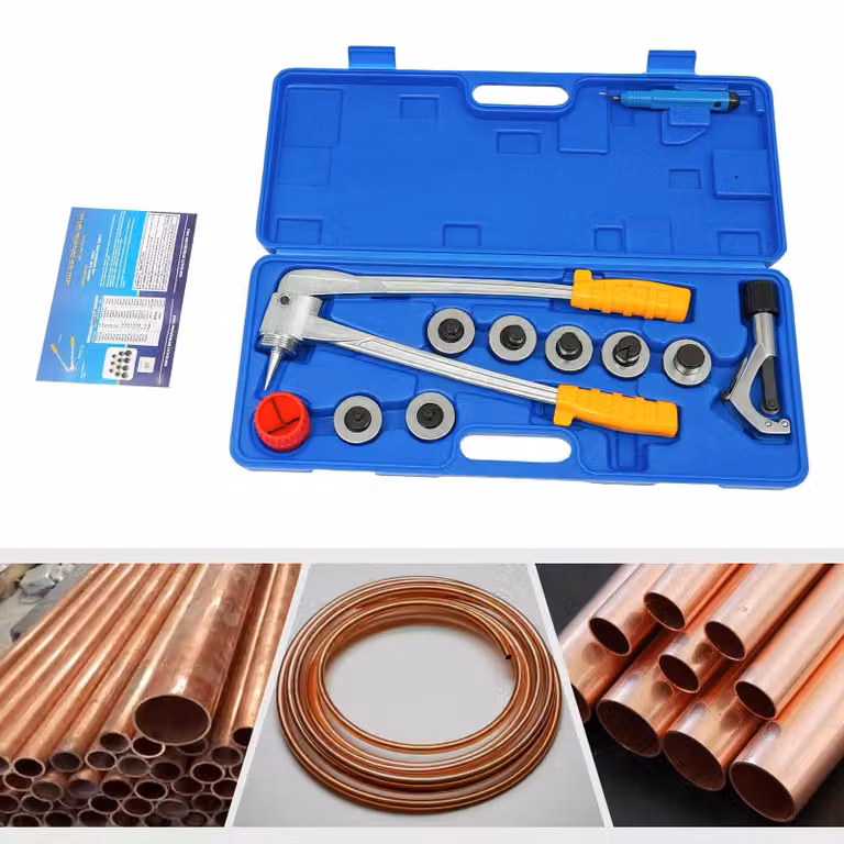 Espansore per tubi - Dispositivo per allargare tubi - Kit di espansione per tubi - Set di tubi - Kit per impianti - Manuale - 10-28 mm - Acciaio temprato