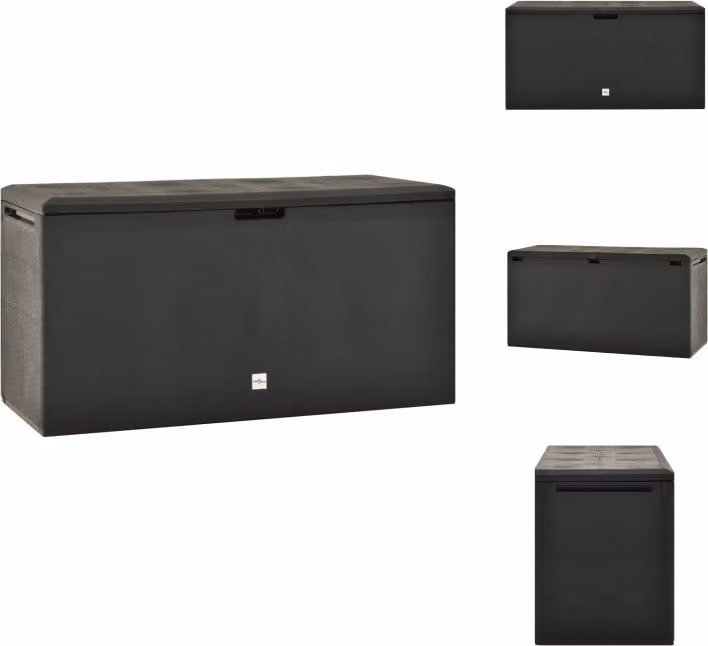 vidaXL Cassetta da giardino antracite 114x47x60 cm - Cassette da giardino