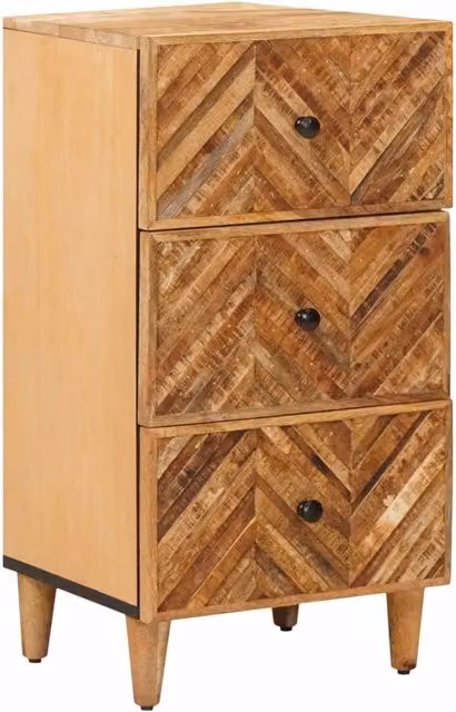Armadio da stoccaggio moderno vidaXL in legno di mango marrone con cassetto L: 40 cm, P: 33,5 cm, H: 75 cm