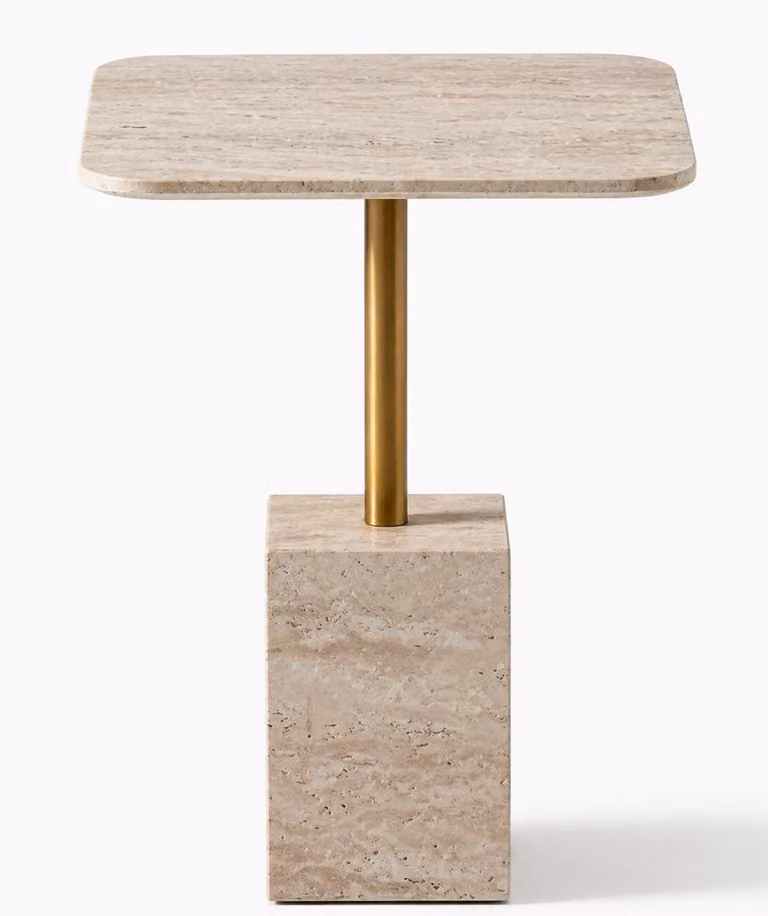 2 tavolini laterali, stile moderno, colore beige, nuovi, ideali per il soggiorno, forma quadrata
