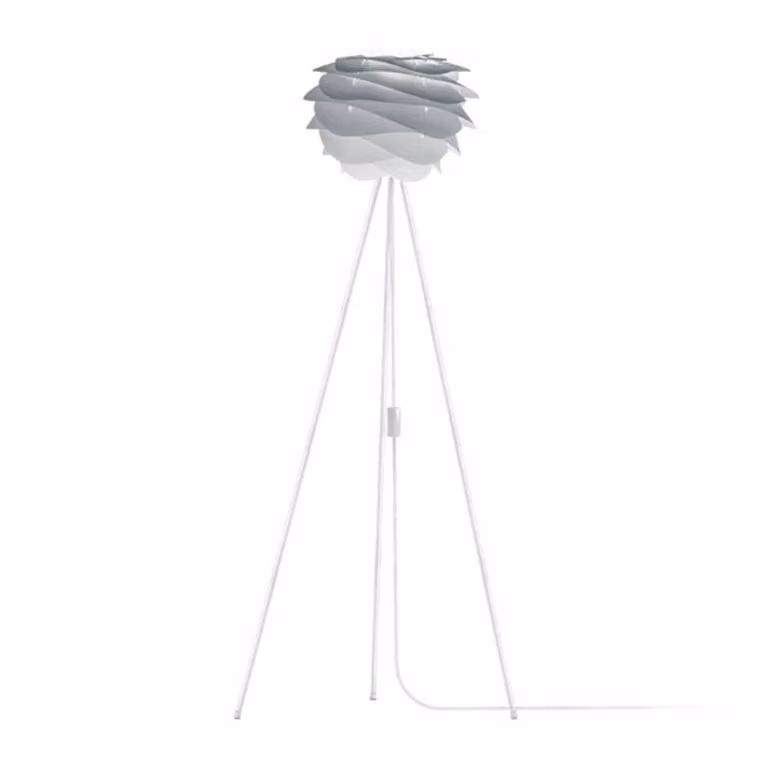 UMAGE Lampada da terra di design Carmina Mini, Alluminio / Grigio / Zincato, Soggiorno / Sala da pranzo, Alluminio, Design, Lampada da terra