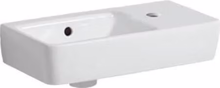 Geberit Handwaschbecken Renova Compact asym. m Hahnloch R mit ÜL 500x250mm weiß