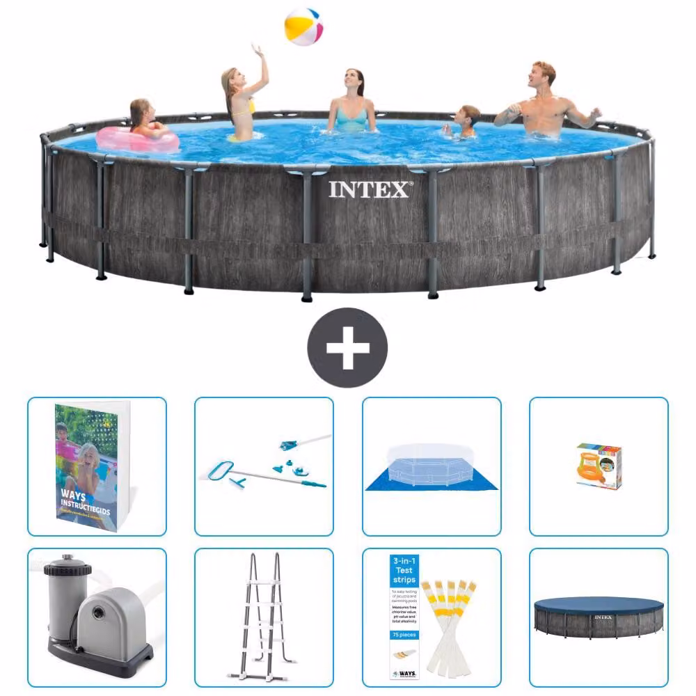 Struttura per piscina a forma di prisma - 549x122 cm - composta da 7 elementi - modello S647