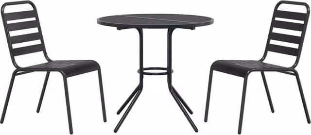 Sedie da Cucina Impilabili 3 pz Antracite in Acciaio Verniciato CFW1155768