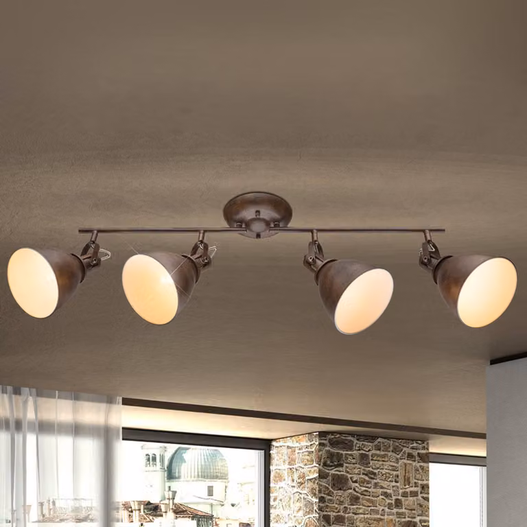 Globo Plafoniera soffitto Giorgio, dimmerabile, Marrone / Ruggine, Soggiorno / Sala da pranzo, Metallo, Vintage, Plafoniera