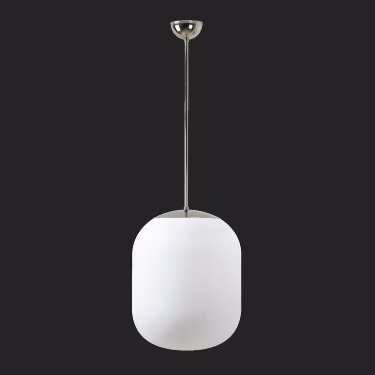 OSMONT TAN66498 TANIA P2 apparecchio a sospensione in vetro acciaio inox lucido / bianco IP40 3000 K 41W LED combinazione di emergenza 3 h