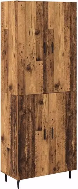 Credenza 2 pz | Madia | Buffet da pranzo | Armadio da pranzo Legno vecchio Legno multistrato
