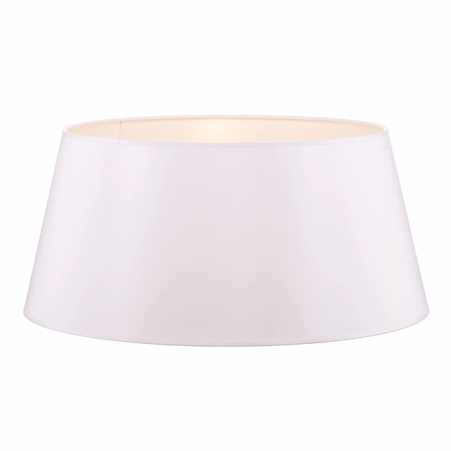 Paralume Cone altezza 25,5 cm, chintz bianco Duolla, Bianco / Opale, Tessuto / Stoffa / Seta