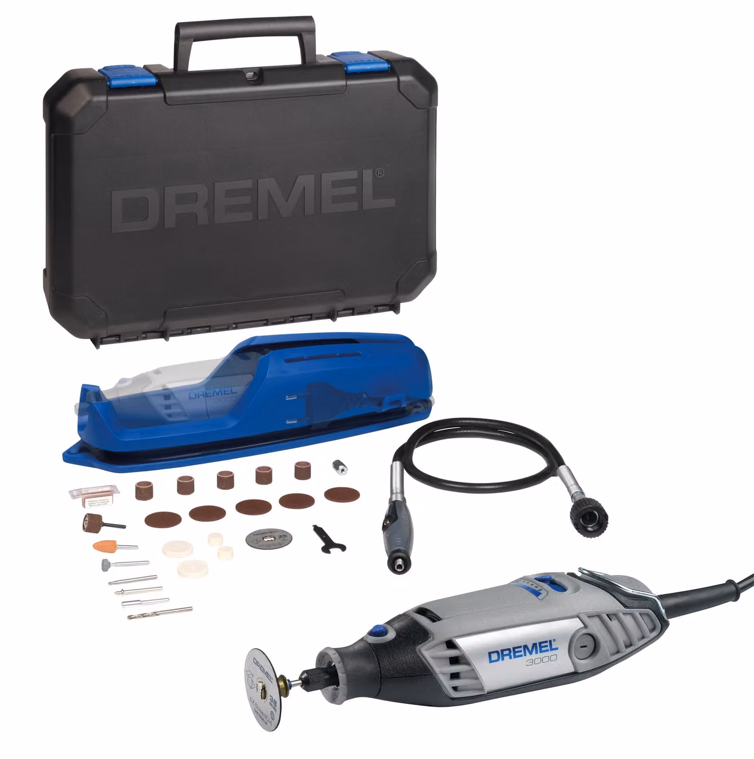 Dremel 3000-1/25 (130W) Multi-Tool. 1 Adapter. 25 Accessories