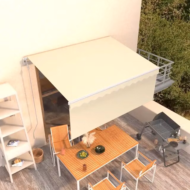 Tenda da Sole Retrattile Automatica Videx con Telecomando in Alluminio e Poliestere Beige L: 300 cm, P: 250 cm