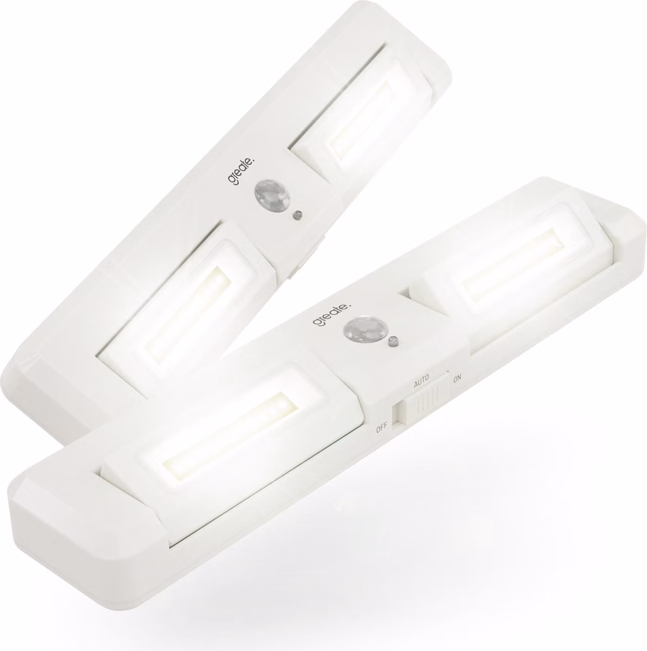 greate 2x striscia luminosa a LED con rilevatore di movimento all'interno a batteria - Illuminazione di armadi a LED con rilevatore di movimento