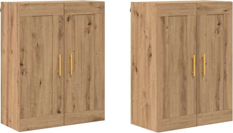 Mobile a muro 2 pcs Rovere artigianale 69,5 x 34 x 90 cm