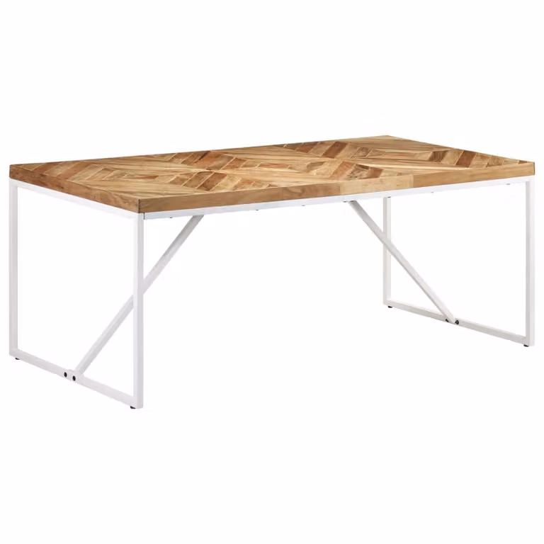 vidaXL Tavolo da pranzo 180x90x76 cm in legno massiccio di acacia e mango