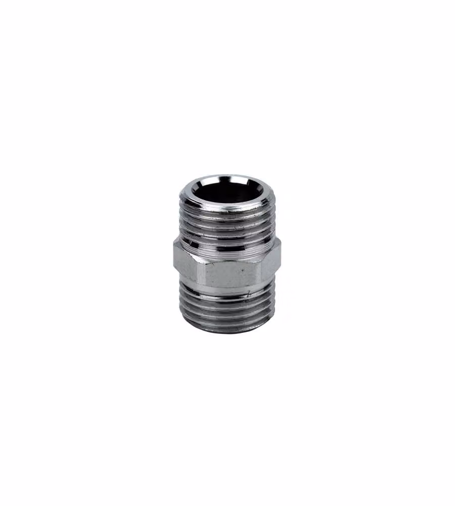 Vite doppia 1/2" Ottone Cromato Raccordo per Idraulica