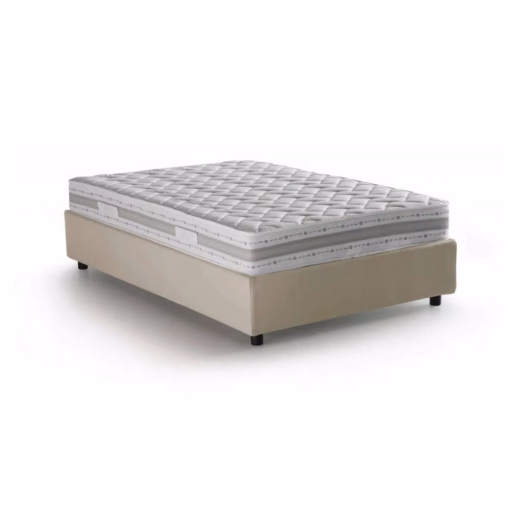 Letto Aftis Talamo Italia con Materasso Incluso, Beige, L/P/H: 120 x 200 x 32 cm – 2