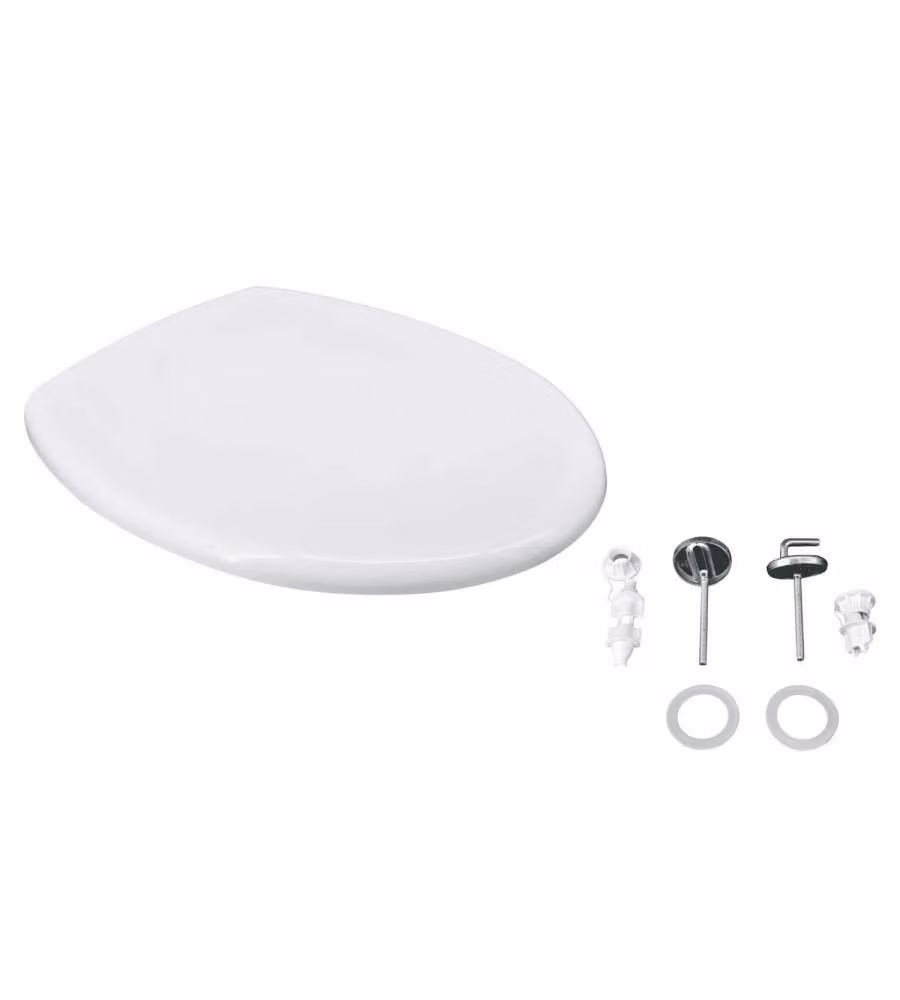 Sedile WC Copriwater Termoindurente Bianco Compatibile Selnova