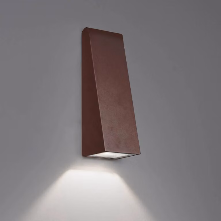 Artemide Applique da esterni a LED Cuneo Mini, Marrone / Ruggine, Alluminio, Design, Applique LED da esterni