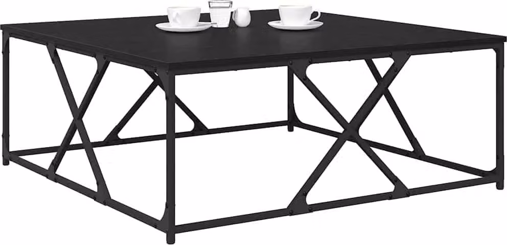 Tavolino da salotto Rovere Nero 100 x 100 x 40 cm